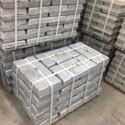 JIS AISI Kẽm phôi Bề mặt sạch 99,995% 420 X 205 X 55mm